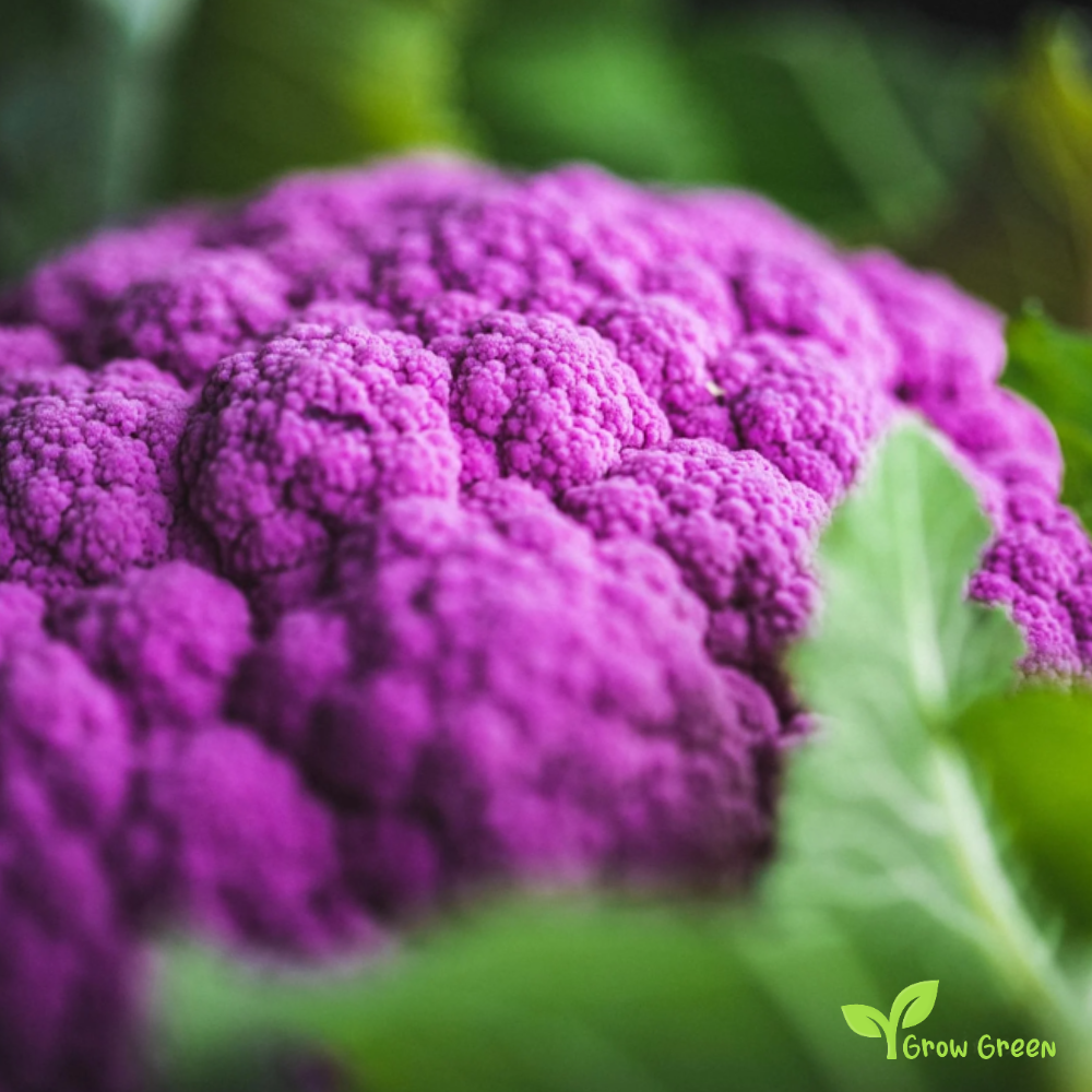 30 seeds of Purple Cauliflower - BRASSICA OLERACEA + Gift 5 seeds Sunflower