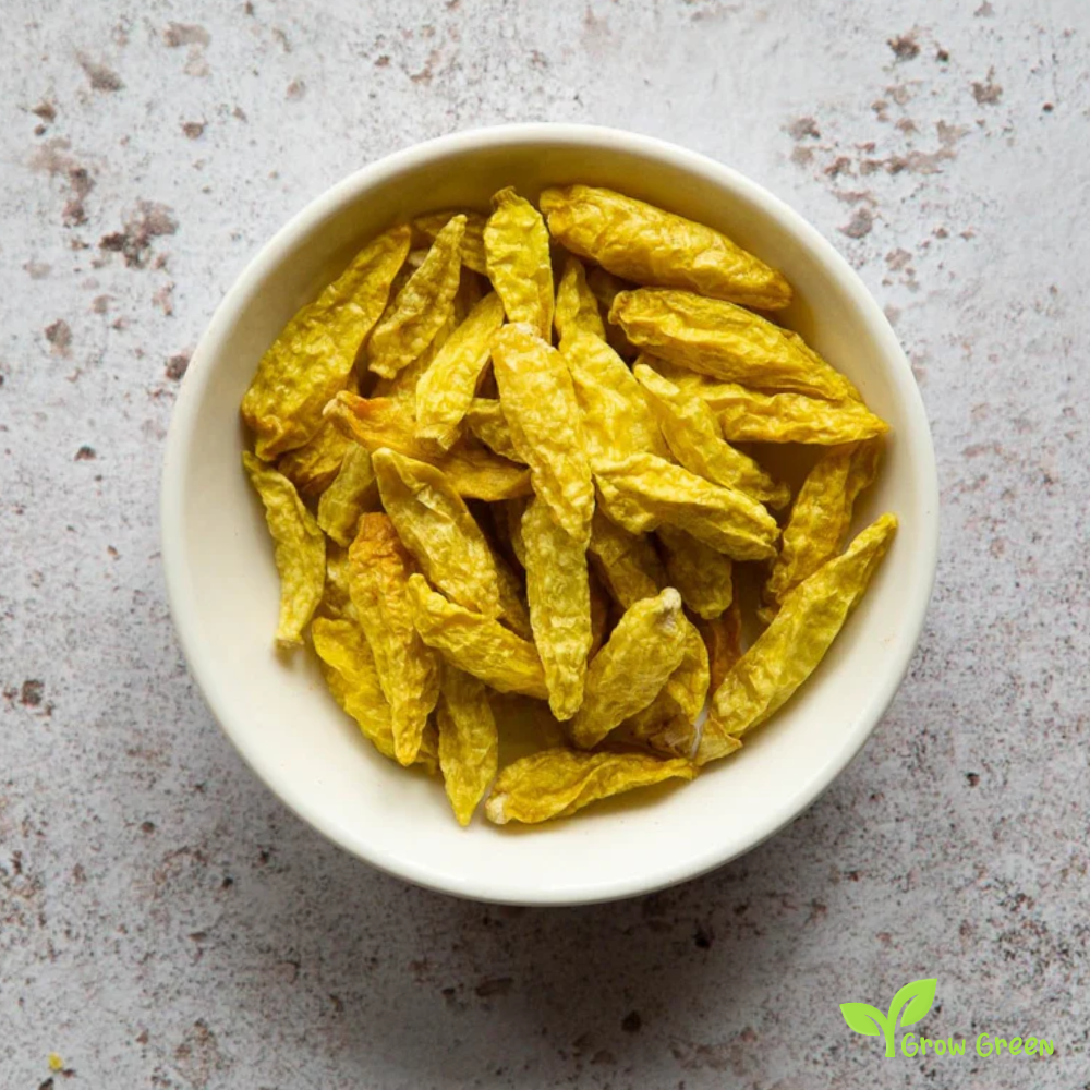 10 seeds of Yellow Amazon Chilli Pepper - CAPSICUM ANNUUM + Gift 5 seeds of Sunflower