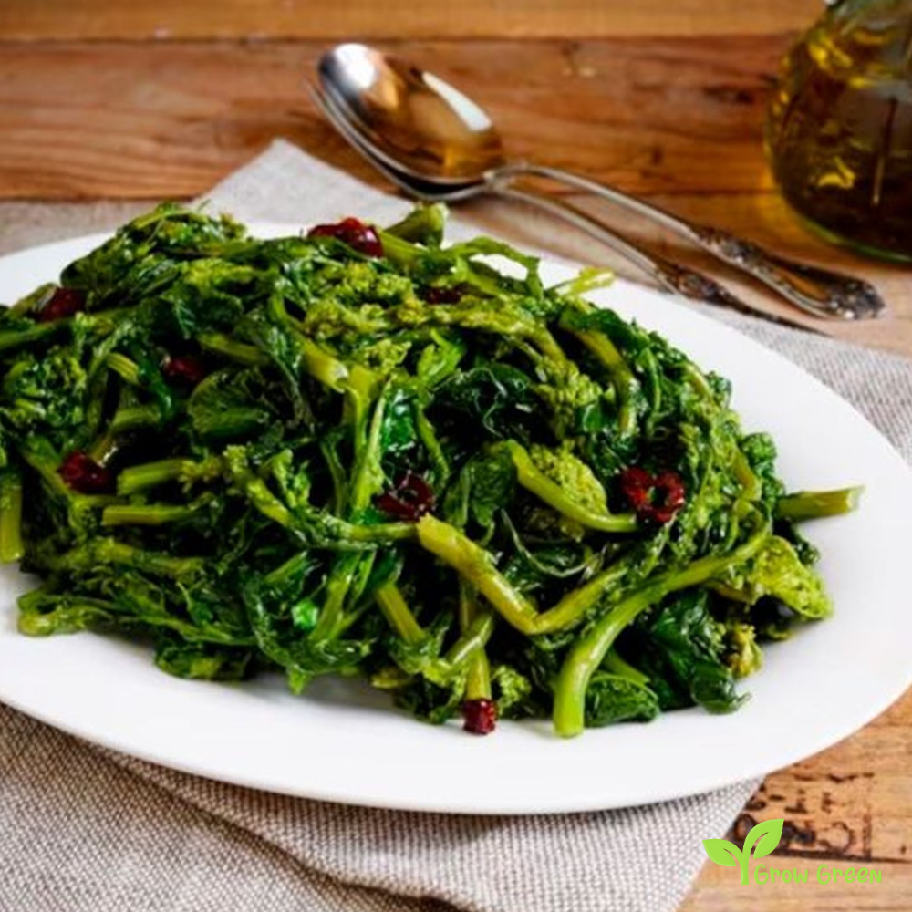 30 seeds of Friarielli - BRASSICA RAPA - Broccoli Rapini + Gift 5 seeds Sunflower