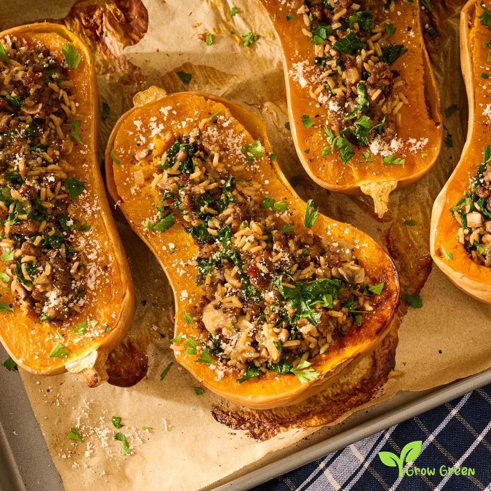 30 seeds of Butternut Squash Pumpkin - CUCURBITA MOSCHATA + Gift 5 seeds Sunflower